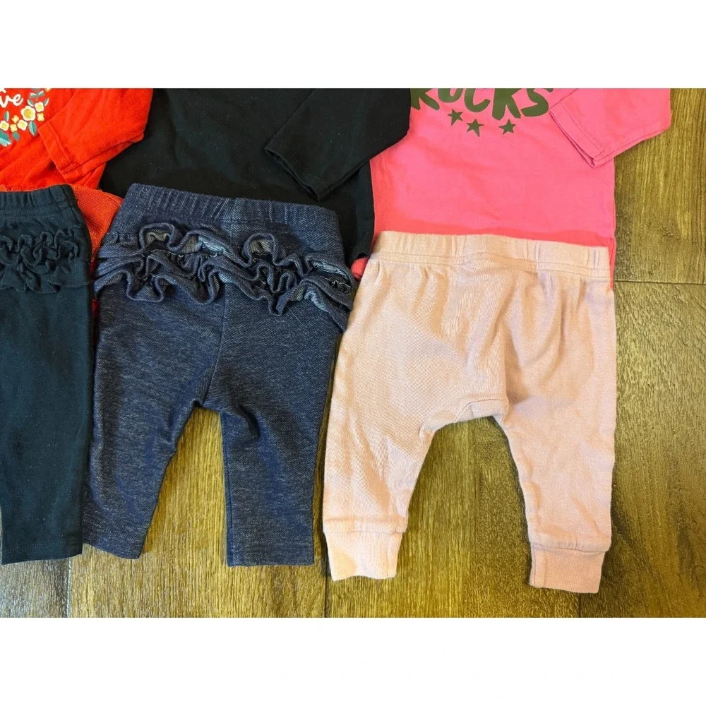 Baby Girl Clothes 0/3 Months Pants Bodysuits Shirts Outfits Long Sleeves‎ Peace
